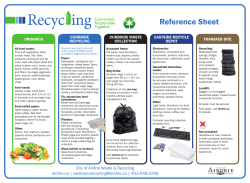Reference Sheet - City of Airdrie