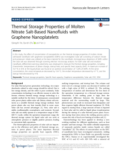 Thermal Storage Properties of Molten Nitrate Salt