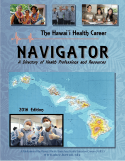 The Hawai`i Health Career