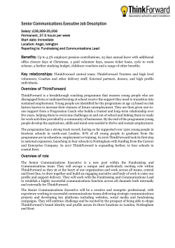 Senior Communications Executive Job Description