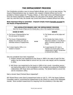 the impeachment process - the jerry perez experiment