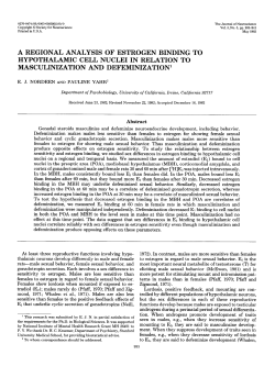 A REGIONAL ANALYSIS OF ESTROGEN BINDING TO