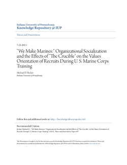 Organizational Socialization and the Effects of "The Crucible"