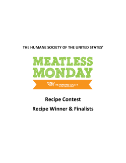 Meatless Monday Recipe Contest 2014 for food