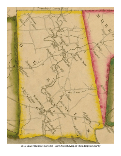 1819 Lower Dublin Township - John Melish Map of Philadelphia