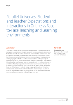 Parallel Universes: Student and Teacher Expectations and