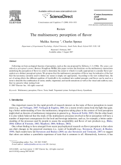 The multisensory perception of flavor