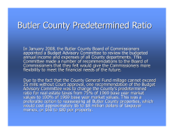Butler County Predetermined Ratio