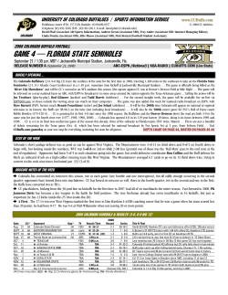 Game 4 &mdash; FLORIDA STATE SEMINOLES