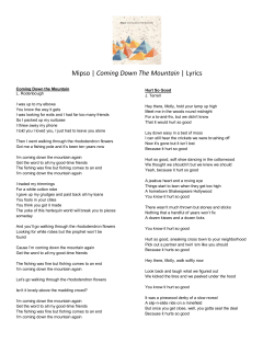 Mipso | Coming Down The Mountain | Lyrics