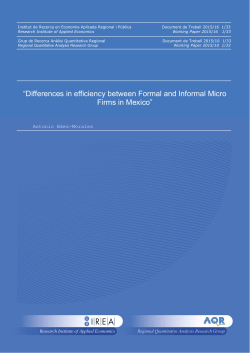 2015/10 Differences in efficiency between Formal and Informal