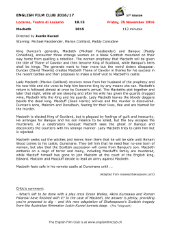 Macbeth - English Film Club