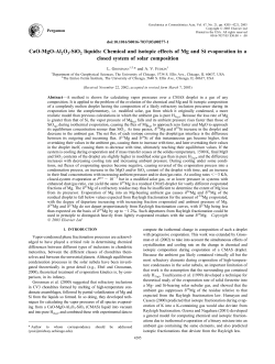CaO-MgO-Al2O3-SiO2 liquids: Chemical and isotopic effects of Mg