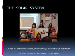 The Solar System - Faculty Web Pages