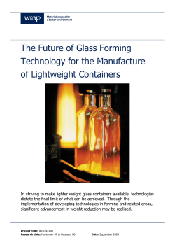 The Future of Glass Forming Technology