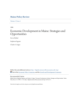 Economic Development in Maine: Strategies and Opportunities