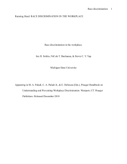 Racial Discrimination in the Workplace