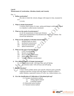 Unit-II Measurement of Acceleration, vibration, density