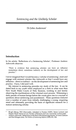 Sentencing and the Unlikely Scholar