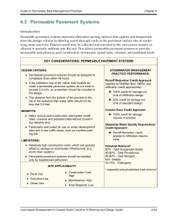 4.3 Permeable Pavement Systems