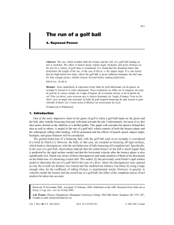 The run of a golf ball