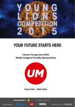 Cannes Young Lions 2015 Media Category Proudly Sponsored by
