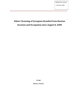 Ethnic Cleansing of Georgians Resulted from Russian