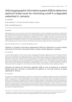 (GIS) to determine optimum forest cover for minimizing runoff in a