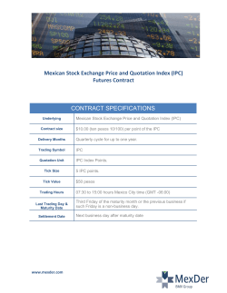 Mexican Stock Exchange Price and Quotation Index