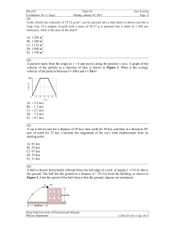 Q1. Gold, which has a density of 19.32 g/cm3, can be