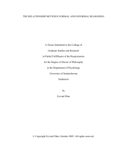 THE RELATIONSHIP BETWEEN FORMAL AND INFORMAL