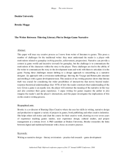Deakin University Brooke Maggs The Writer Between: Thieving