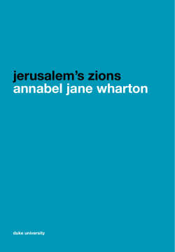jerusalem`s zions annabel jane wharton
