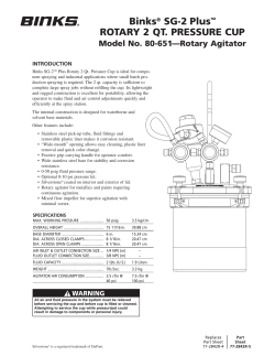 Binks® SG-2 PlusTM RoTaRy 2 QT. PRESSURE CUP