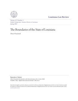 The Boundaries of the State of Louisiana