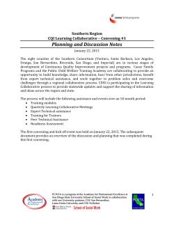 CQI Convening 1 Discussion Notes
