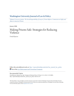 Making Prisons Safe: Strategies for Reducing Violence