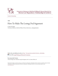 How To Make The Losing Oral Argument