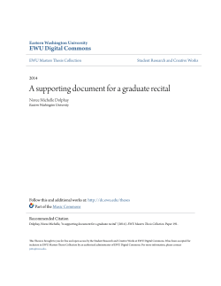 A supporting document for a graduate recital