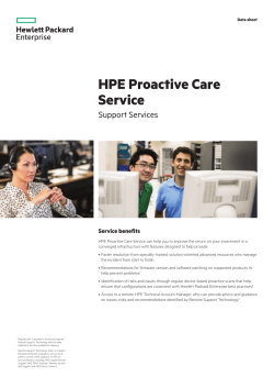 HPE Proactive Care Service