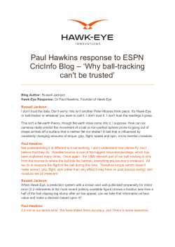 Paul Hawkins response to ESPN CricInfo Blog – `Why ball