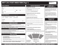 BRITT 2016 TICKET ORDER FORM (Page 1)