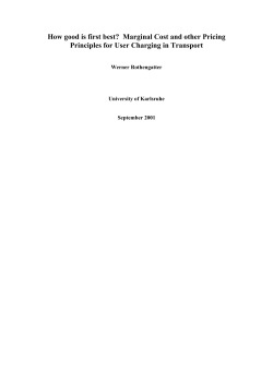 How good is first best? Marginal Cost and other Pricing Principles