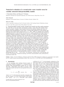 Numerical evaluation of a second-order water transfer term for
