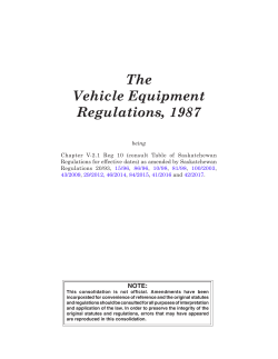 The Vehicle Equipment Regulations, 1987