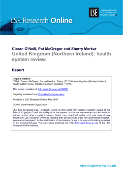 United Kingdom (Northern Ireland): health system review