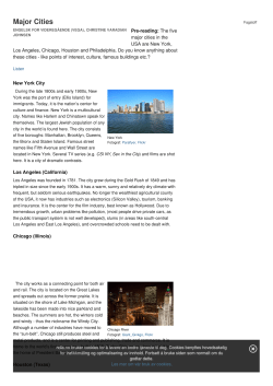 Major Cities