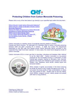 Protect Children from Carbon Monoxide Poisoning