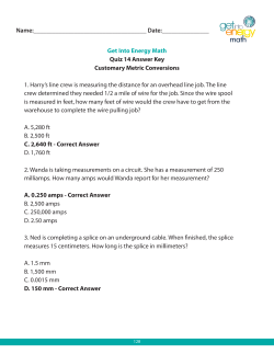 Get Into Energy Math Quiz 14 Answer Key Customary Metric
