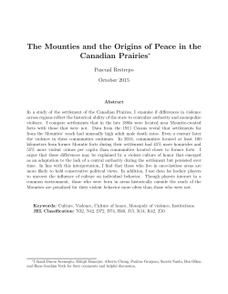 The Mounties and the Origins of Peace in the